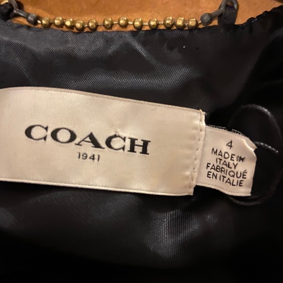 Coach lamb suede leather jacket with studs - Picture 9 of 11